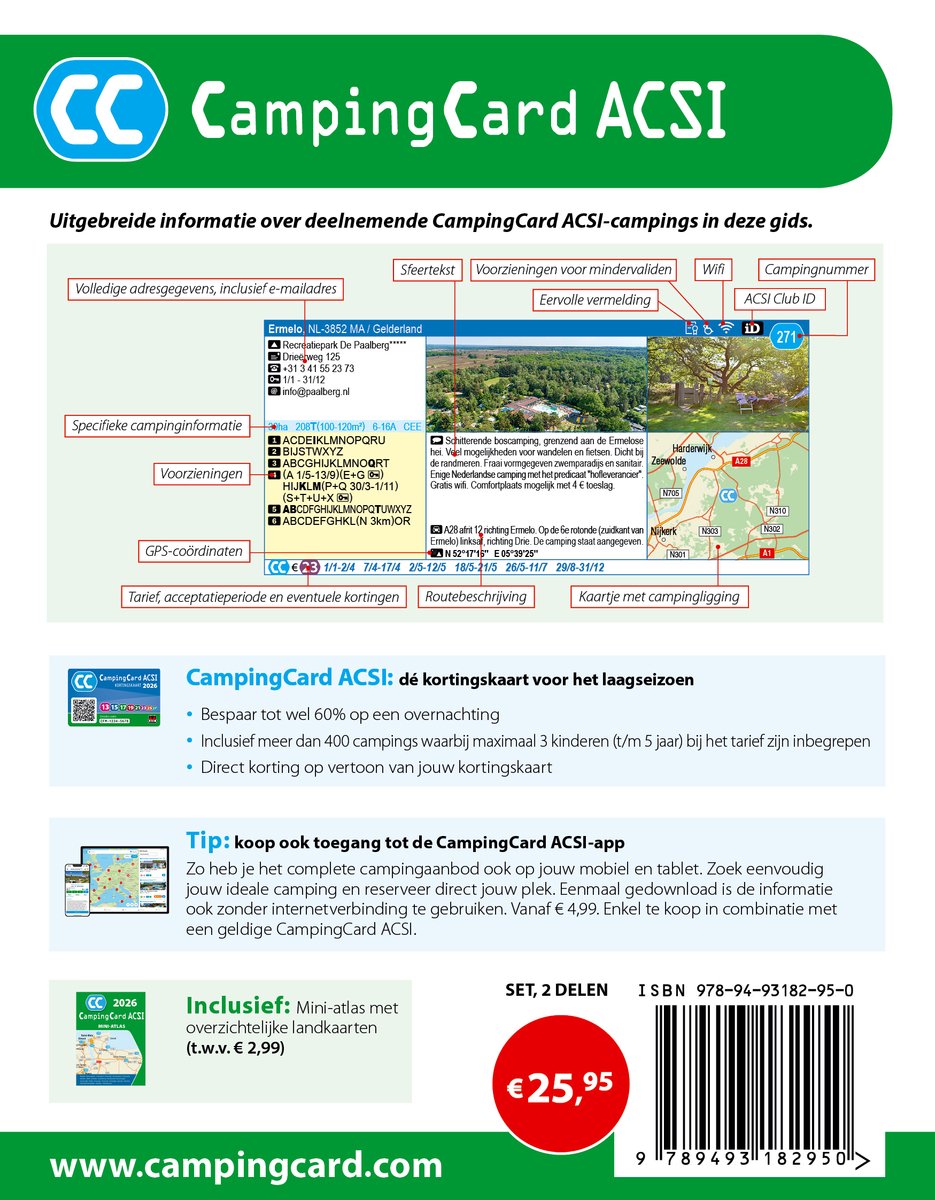 ACSI Campinggids - CampingCard ACSI 2026