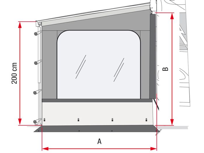 Fiamma zijwand Side W Pro Van voor F45s 300