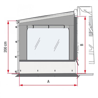 Fiamma Side W Pro Shade Zijpaneel met groot venster voor Fiamma F45s 300