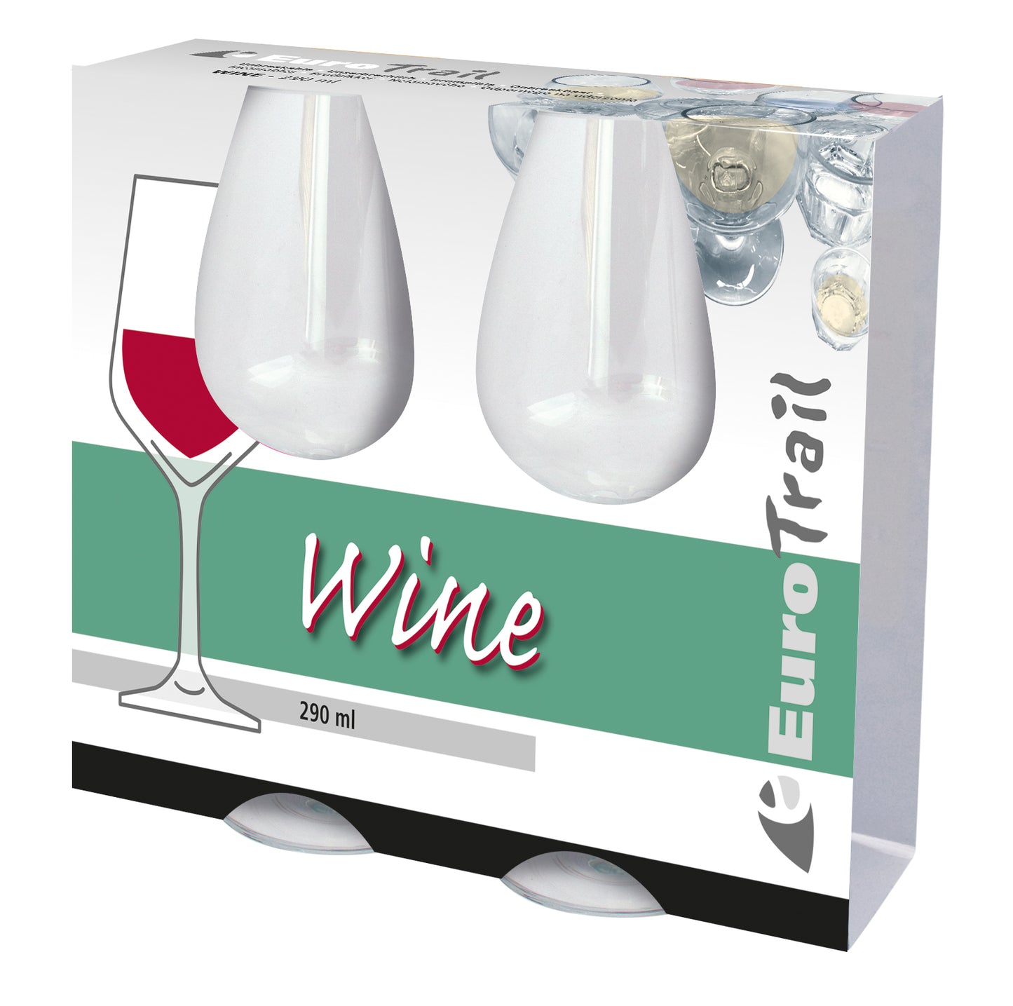 Euro Trail Wijnglas (2 stuks) 290ml.