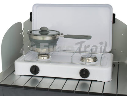 Euro trail opvouwbare steelpan met deksel